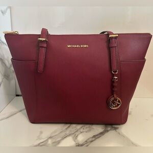 Brand New Michael Kors Tote- Burgundy